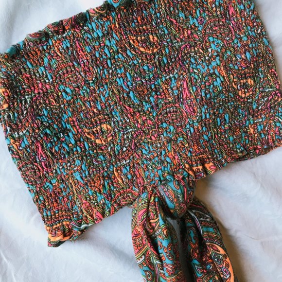 Strapless Paisley Top - Picture 1 of 2